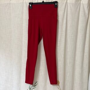 Athleta - Red High-Waisted Leggings - XS